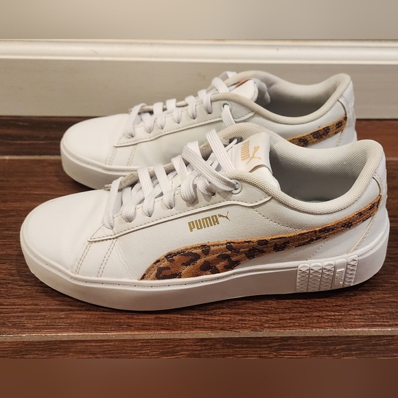 Puma Smash Platform leopard shoes - size 8.5 - Picture 3 of 6